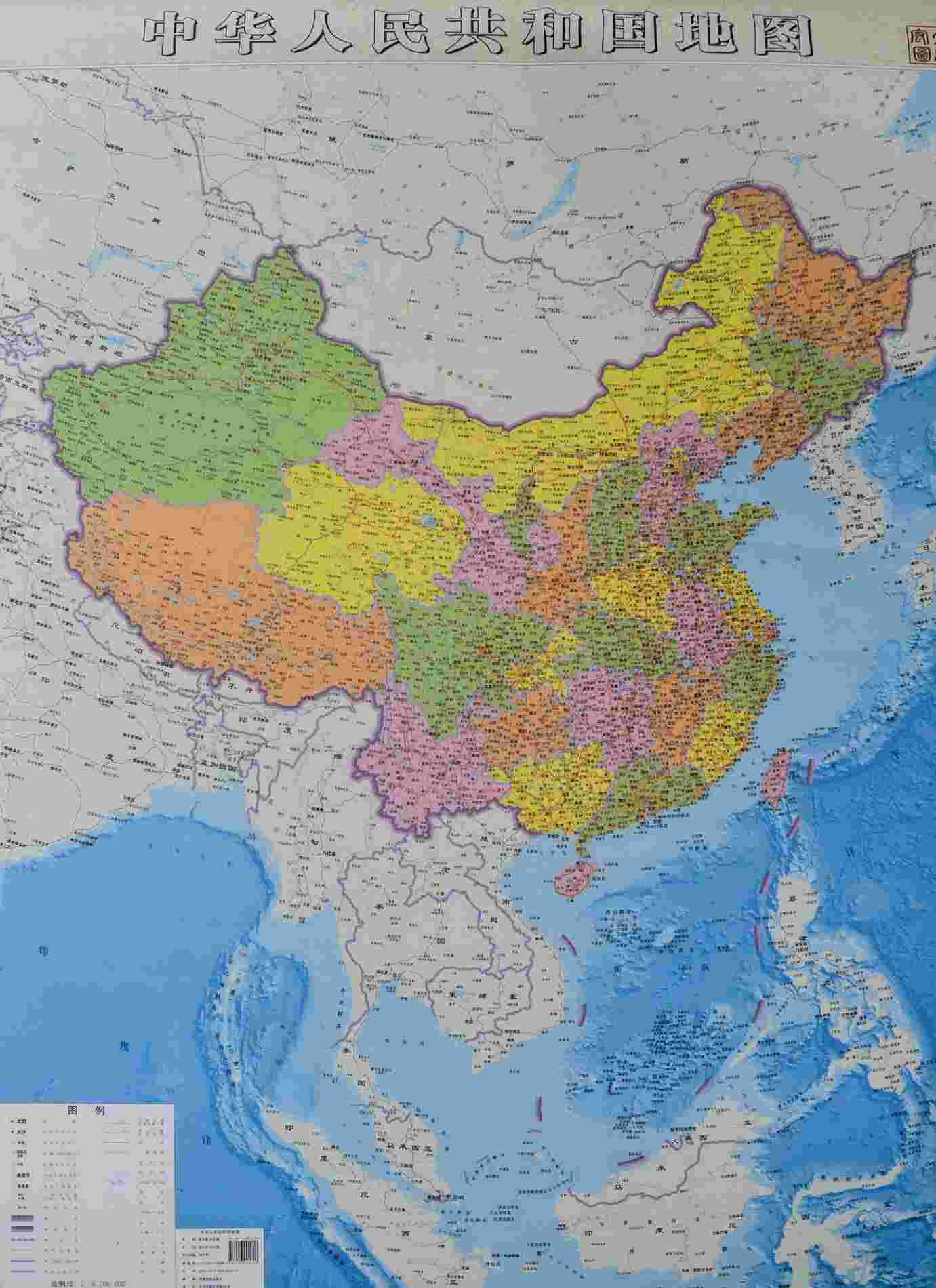 中国地图分省设色地图竖版高清矢量cdr、pdf格式2020年
